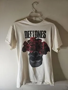 Deftones | Shirts | Deftones Graphic Band Tee Cream With Red Black ...
